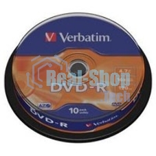 Диск DVD-R Verbatim 4.7Gb 16x bulk (10шт) (43729)