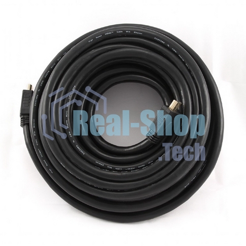 Кабель Cablexpert HDMI CC-HDMI4-20M, 19M/19M, v2.0, медь, позол.разъемы, экран, 20м, черный, пакет