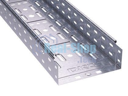 Лоток листовой перфорированный 300х80 L3000 сталь 0.8мм ДКС 35305