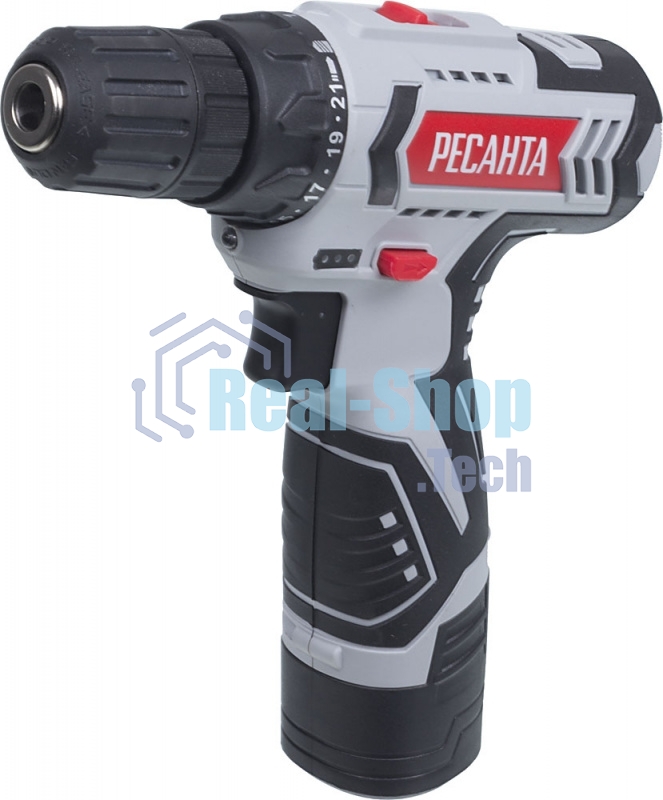 Дрель-шуруповерт аккумуляторная Ресанта ДА-12-2Л 75/14/1, Аккумуляторная, 12В
