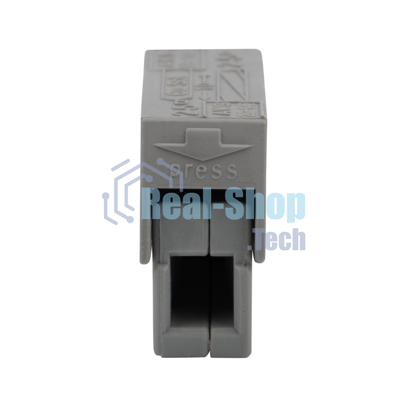 Строительно-монтажная клемма Rexant СМК 224 для светильника на 1 проводник (1,0-2,5)/(0,5-2,5) мм², серая (100 шт./уп.)