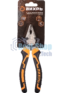 Плоскогубцы ВИХРЬ 160мм.,никелированные,двухкомпонентные рукоятки