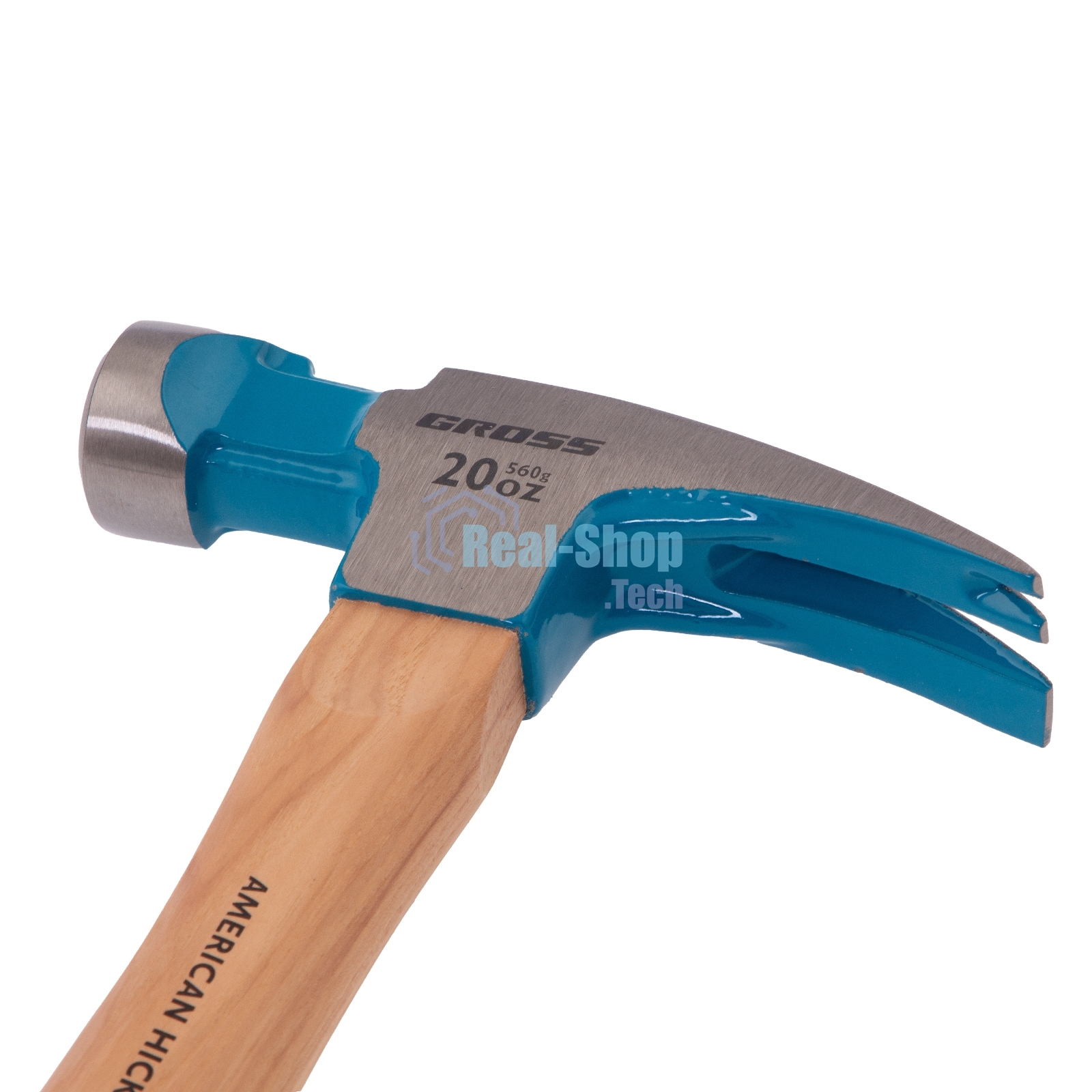 Молоток-гвоздодер Gross AMERICAN HICKORY 560 г, угол 75, магнит, обрезиненная рукоятка