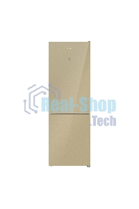 Холодильник Maunfeld MFF185NFBG бежевый двухкамерный инвертор 240/100л морозилка снизу, No Frost