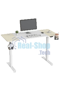 Стол компьютерный Cactus CS-EDL-WWD столешница МДФ дуб молочный каркас белый