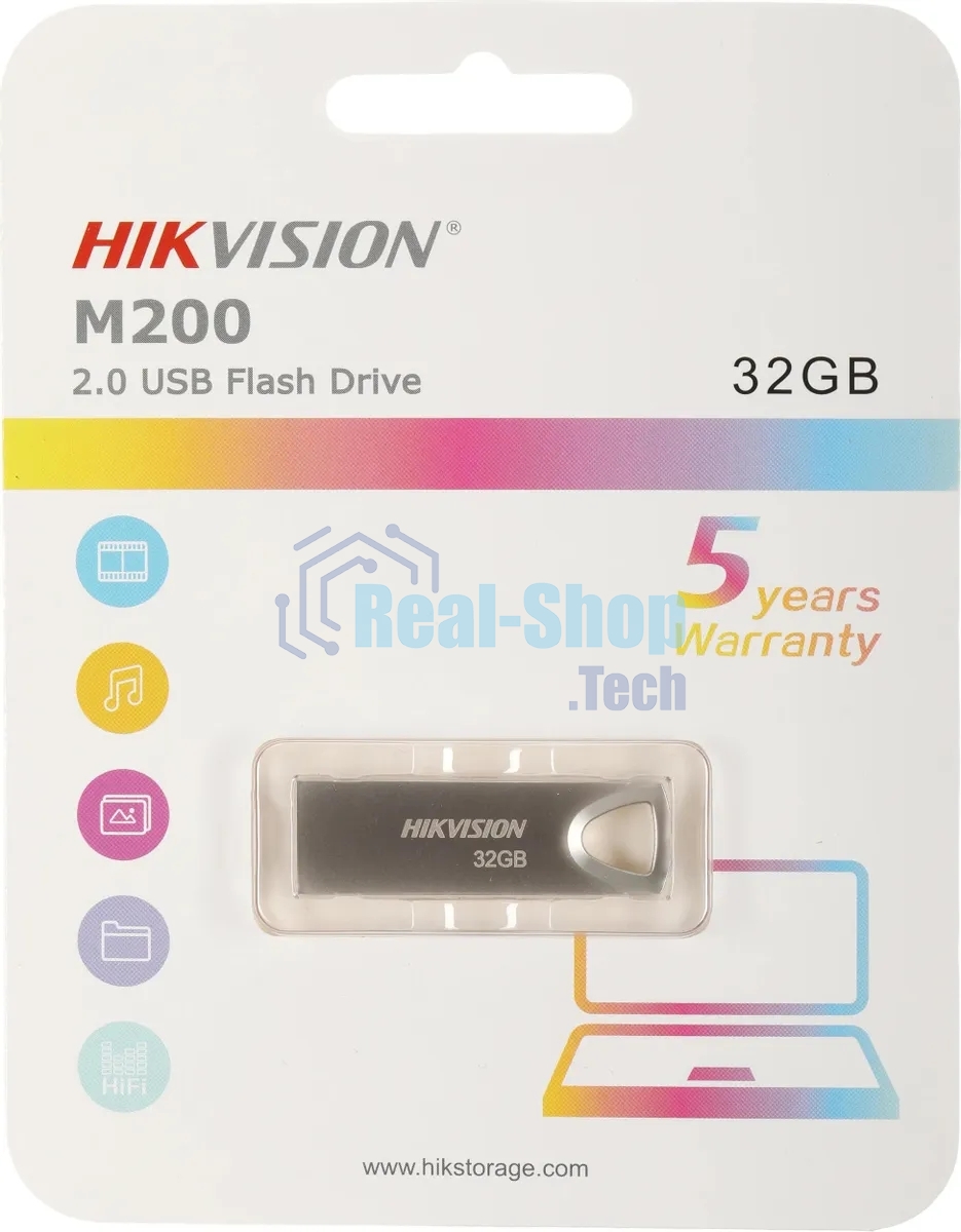 Флешка USB Hikvision 32Gb HS-USB-M200/32G USB 2.0 серебристый