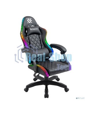 Кресло Defender ENERGY черный, экокожа, 120 кг, механизм качания