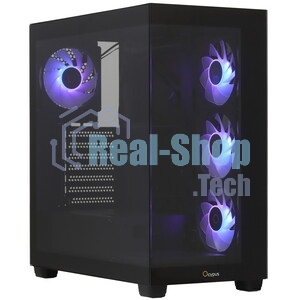 Компьютерный корпус Ocypus Gaммa C72 BK ARGB ATX/win/black/4 ARGB fans/no PSU/Tempered Glass