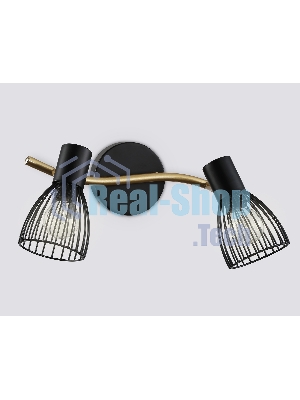Светильник Ambrella light TR8660/2 BK/GD черный/золото E14/2 max 60W 330*100*170
