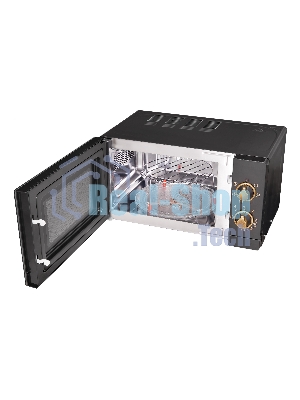 Микроволновая печь Korting KMO 815 RN черный, 20 л, 700 Вт, переключатели - поворотный механизм