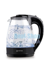 Чайник электрический Vitek VT-1122 TR бесцветное стекло (стекло, 1,7 л, 2200 Вт)