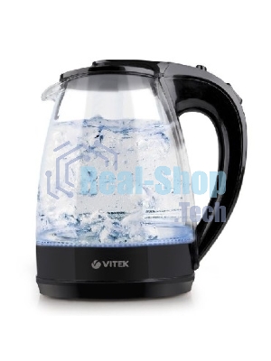 Чайник электрический Vitek VT-1122 TR бесцветное стекло (стекло, 1.7 л, 2200 Вт)
