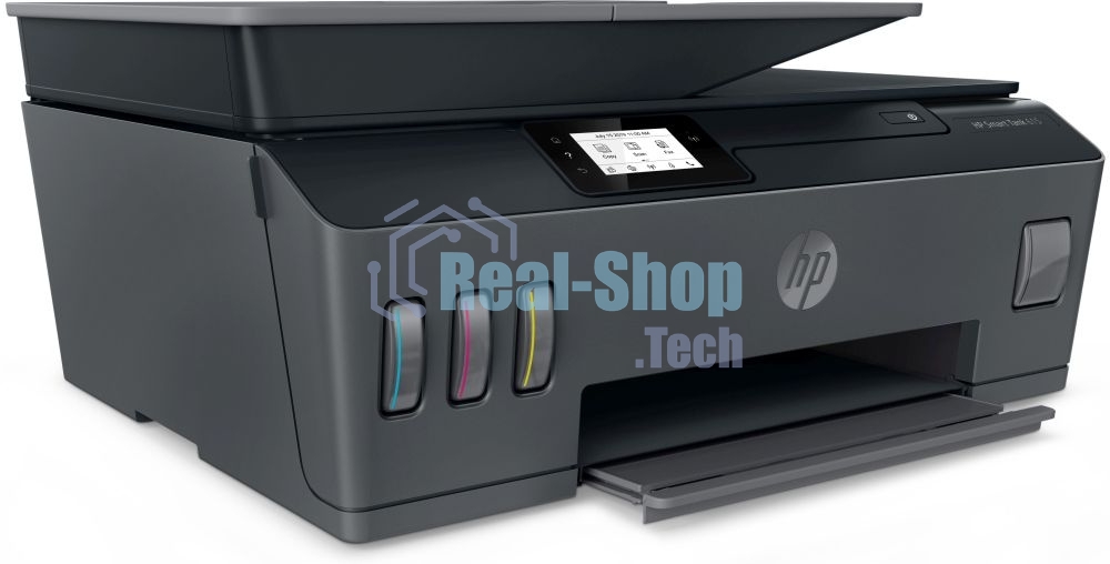 МФУ струйное HP Smart Tank 615 AiO (Y0F71A), A4, цветной, печ. до 22 стр/мин. (ч/б) до 16 стр/мин. (цвет), скан. до 5 стр/мин. (ч/б) 3 стр/мин. (цвет), 1200 x 1200 dpi (ч/б печать, скан.) 1200 x 4800 dpi (печать цвет), USB, Wi-Fi, BlueTooth, Air Print, Mopria