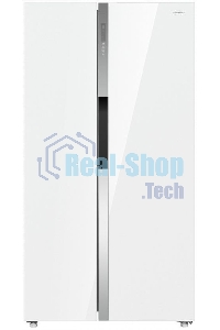 Холодильник Maunfeld MFF177NFW белый глянец двухкамерный 263/170л морозилка сбоку, No Frost, Side by Side