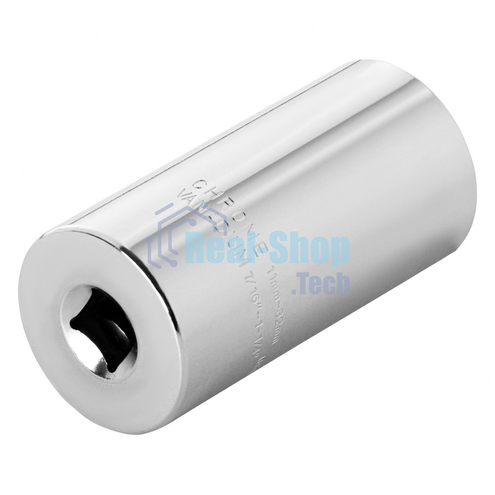 Головка Gross 13190 торцевая многоразмерная (11-32 мм) под квадрат 1/2'' crv хромир.