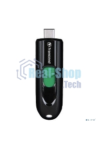 Флешка USB Transcend JetFlash 790C (TS128GJF790C), 128Gb, USB 3.2, R/W 90/60, черный/зеленый