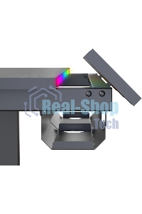 Стол компьютерный Cactus CS-EDXL-GbK столешница МДФ, черный карбон, каркас черный 140x60 см