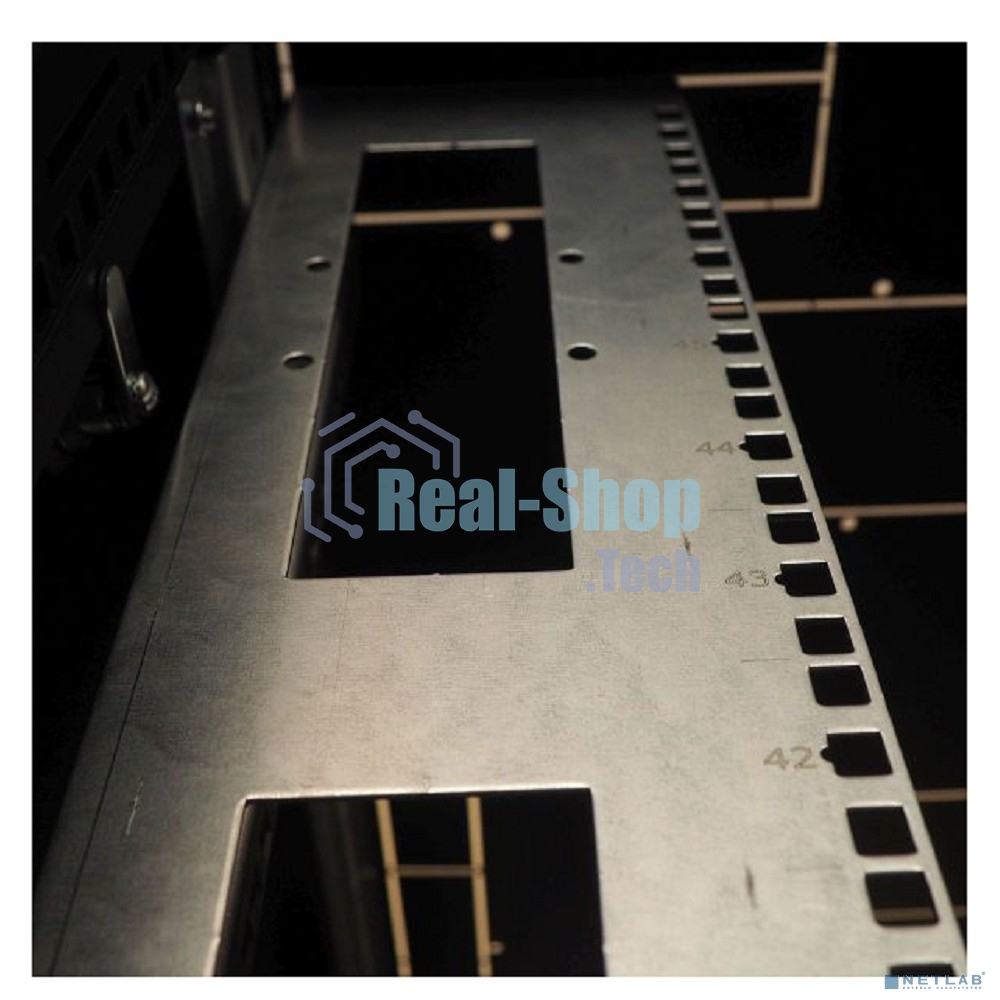 Шкаф серверный напольный 42U (800 1200) двойные перфорированные двери 2 шт., черный