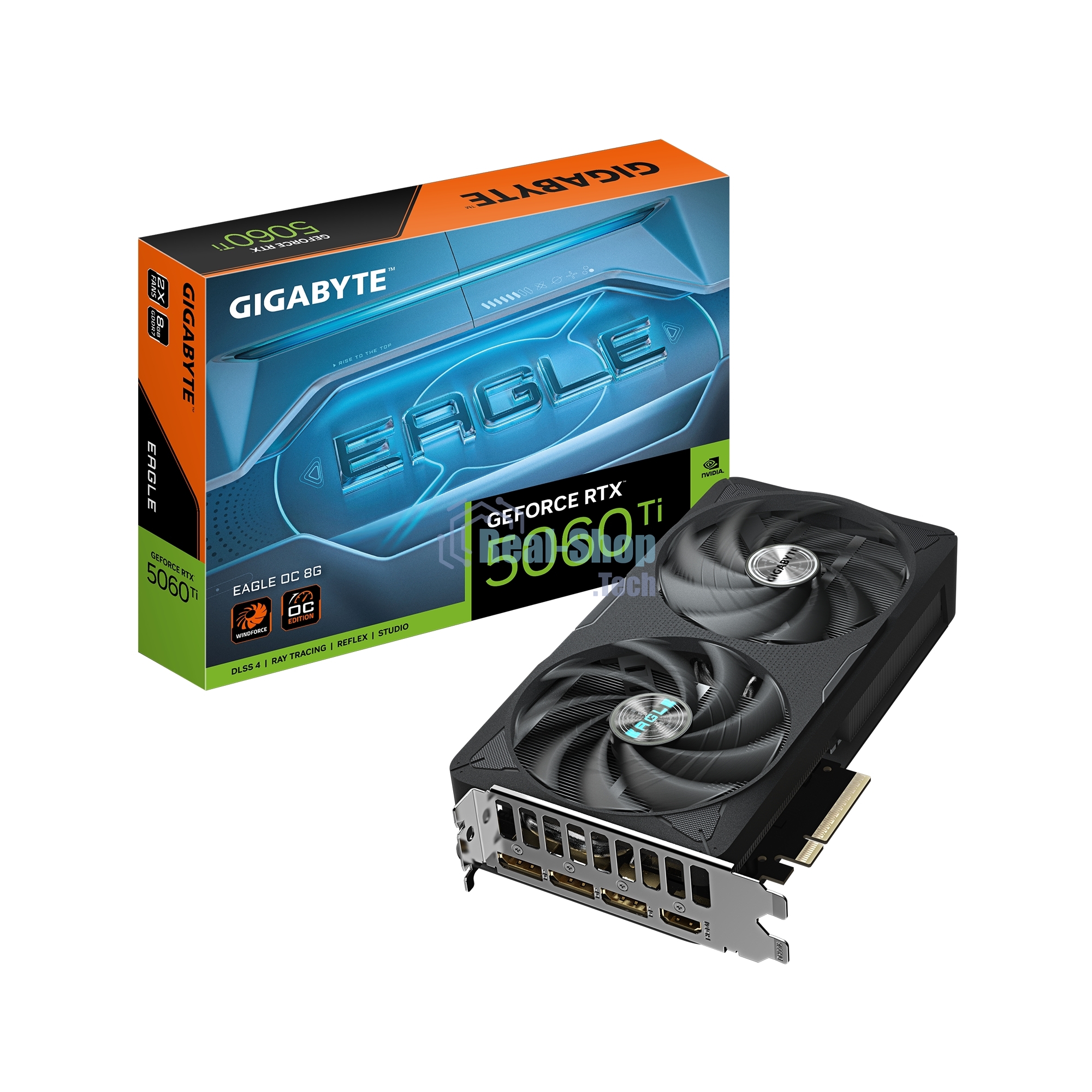 Видеокарта Gigabyte PCI-E 5.0 GV-N506TEAGLE OC-8GD 1.0 NVIDIA GeForce RTX 5060TI 8Gb 128bit GDDR7 2617/28000 HDMIx1 DPx3 HDCP Ret