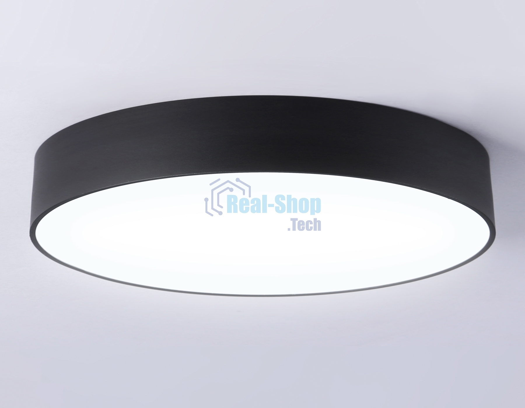 Потолочный светодиодный светильник Ambrella light FV5534 BK черный LED 60W 4200K D500*58 (Без ПДУ)