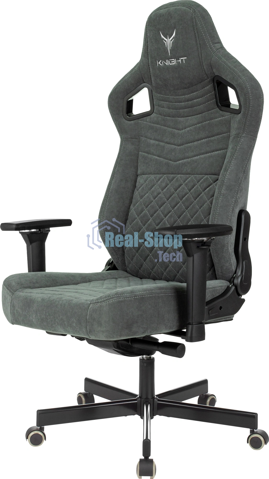 Кресло игровое Knight Hunter серый Alfa 44 крестов. металл