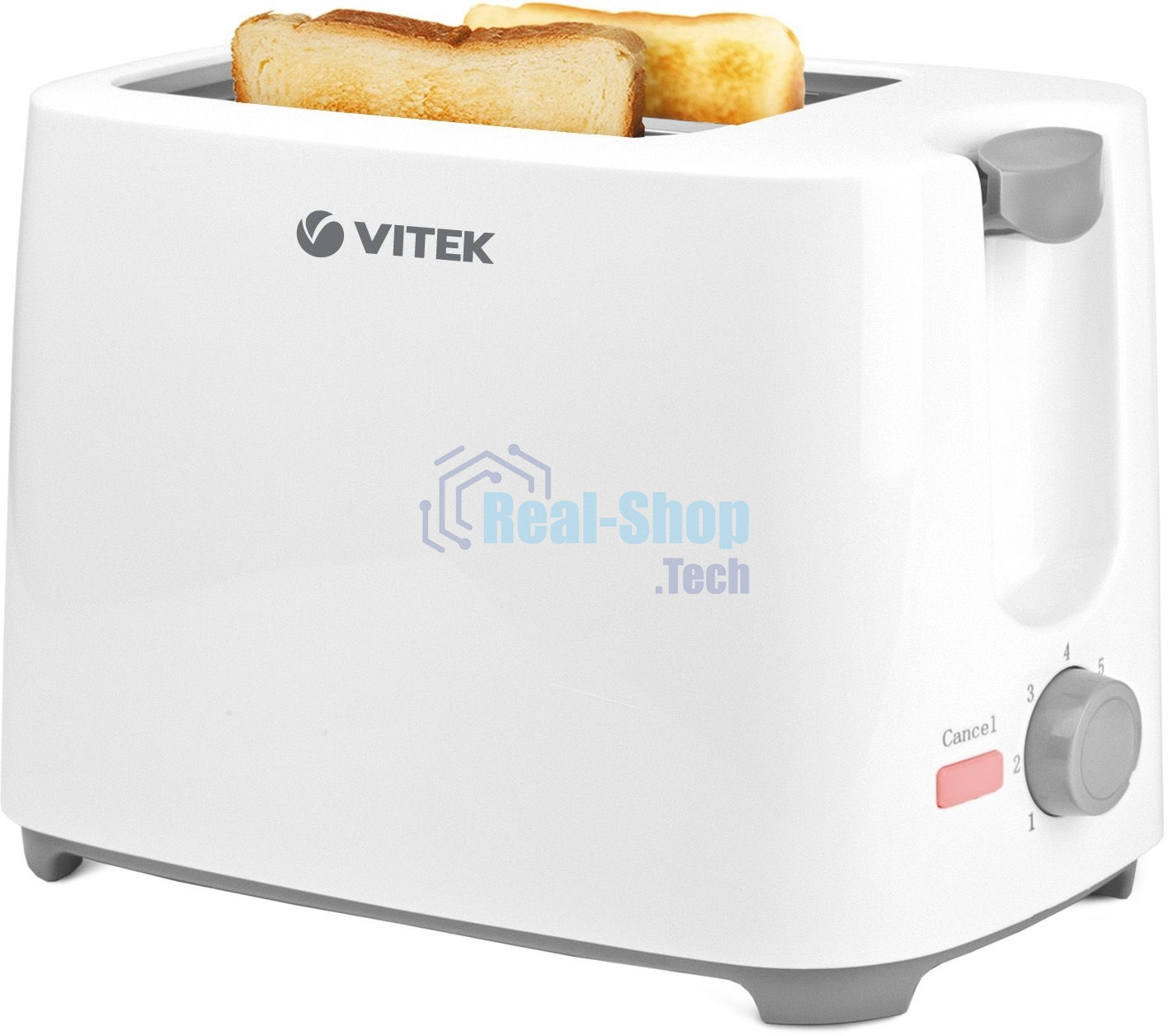 Тостер Vitek VT-1587 белый, 700 Вт, 2 слота