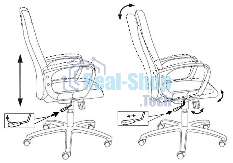Кресло руководителя Бюрократ CH-808AXSN/TW-12 серый TW-12