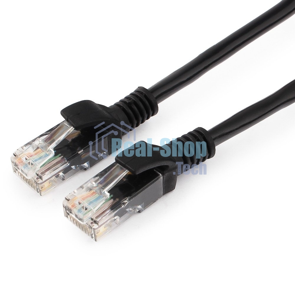 Патч-корд UTP Cablexpert cat.5e, 5м, литой, многожильный черный