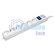 Фильтр-удлинитель PowerCube (SPG(5+1)-16B-3M) 6 розеток, 3м,16А/3,5 кВт, белый