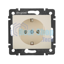 Розетка электрическая Valena с заземлением 2К+З/сл.кость (слоновая кость) Legrand 774320
