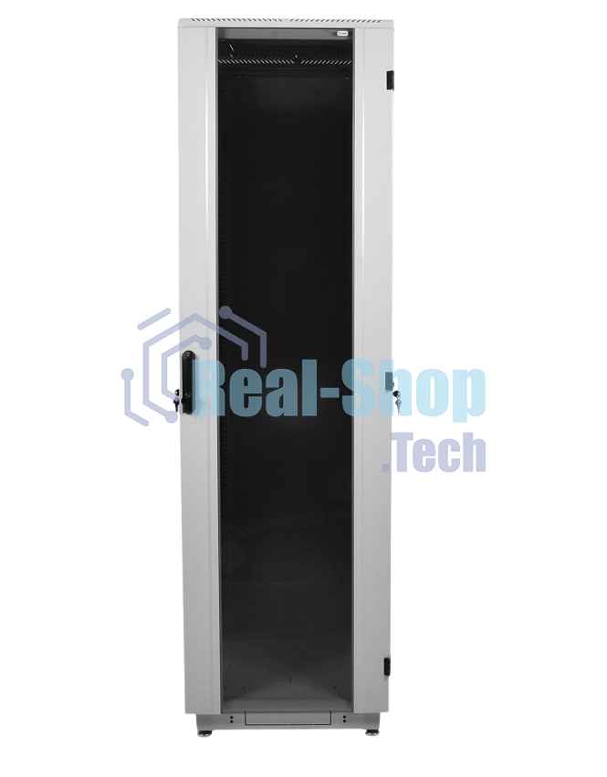 Шкаф телеком. напольный 42U (800x1000) дверь стекло (ШТК-М-42.8.10-1ААА) (3 коробки)