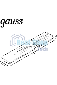 Шинопровод Gauss встраиваемый 2м черный (с адаптером питания и заглушкой)
