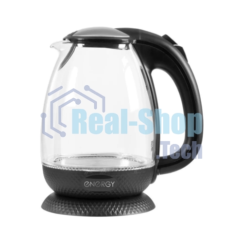 Чайник Energy E-250 (1.7 л) стекло/пластик черный
