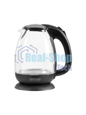 Чайник Energy E-250 (1.7 л) стекло/пластик черный