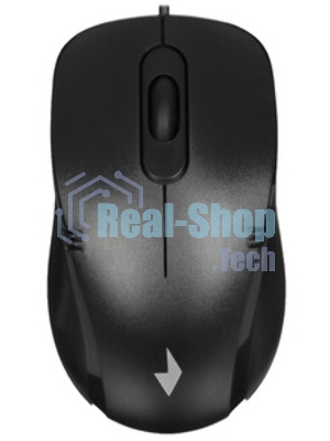 Мышь проводная Gembird MOP-100 черный, 1000 dpi, USB, кнопки - 3