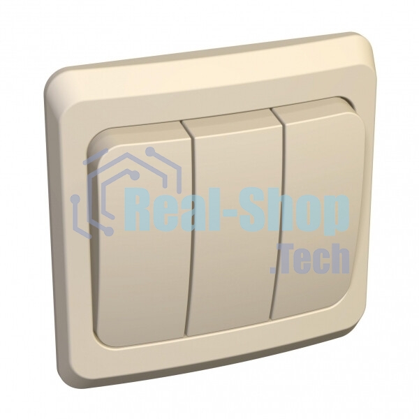 Выключатель 3-кл. СП Этюд 10А IP20 крем. SchE BC10-003K