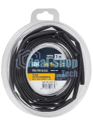 Трубка термоусадочная ТТУ нг-LS 5/2.5 черный (уп.2м) IEK UDR12-005-D25-002-K02-T