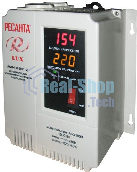 Стабилизатор напряжения Ресанта АСН-1000Н/1-Ц электронный однофазный серый