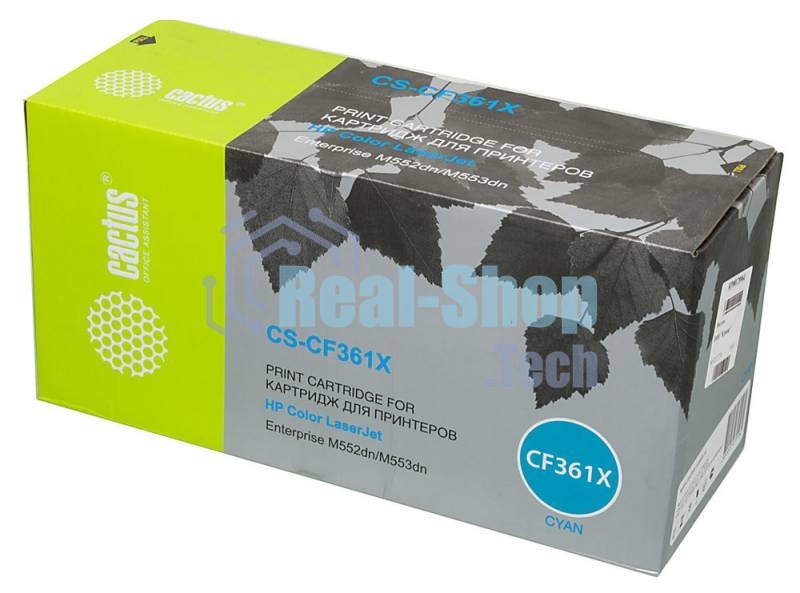 Картридж лазерный Cactus CS-CF361X голубой (9500 стр.) для HP CLJ M552dn/M553dn