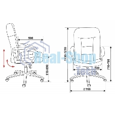 Кресло руководителя Бюрократ T-9908AXSN-Black черный 80-11, ткань, крестовина пластиковая