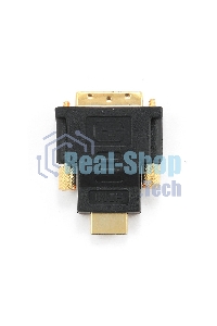 Адаптер (переходник) Gembird HDMI-DVI A-HDMI-DVI-1, 19M/19M, золотые разъемы, пакет
