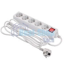 Сетевой фильтр Buro 500SL-3-G 3 м (5 розеток) серый (пакет ПЭ)