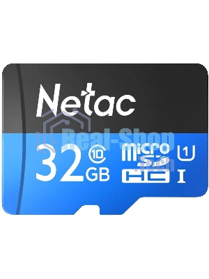 Флеш карта microSDHC 32Gb Netac P500 NT02P500STN-032G-R (с SD адаптером) 80Mb/s