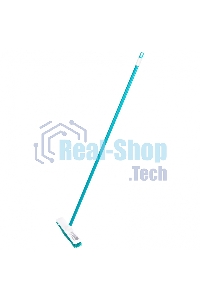 Щетка пластмассовая для чистки ковров, 27 cм, c черенком, 120 см, бирюз. щетина, HomePalisad
