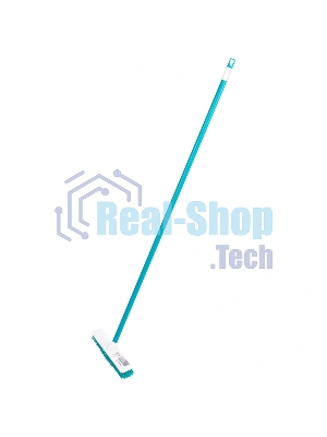 Щетка HomePalisad пластмассовая для чистки ковров, 27 cм, c черенком, 120 см, бирюз. щетина