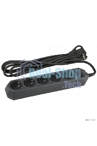 Сетевой фильтр ЭРА USF-5es-1.5m-B, 1.5 м, черный