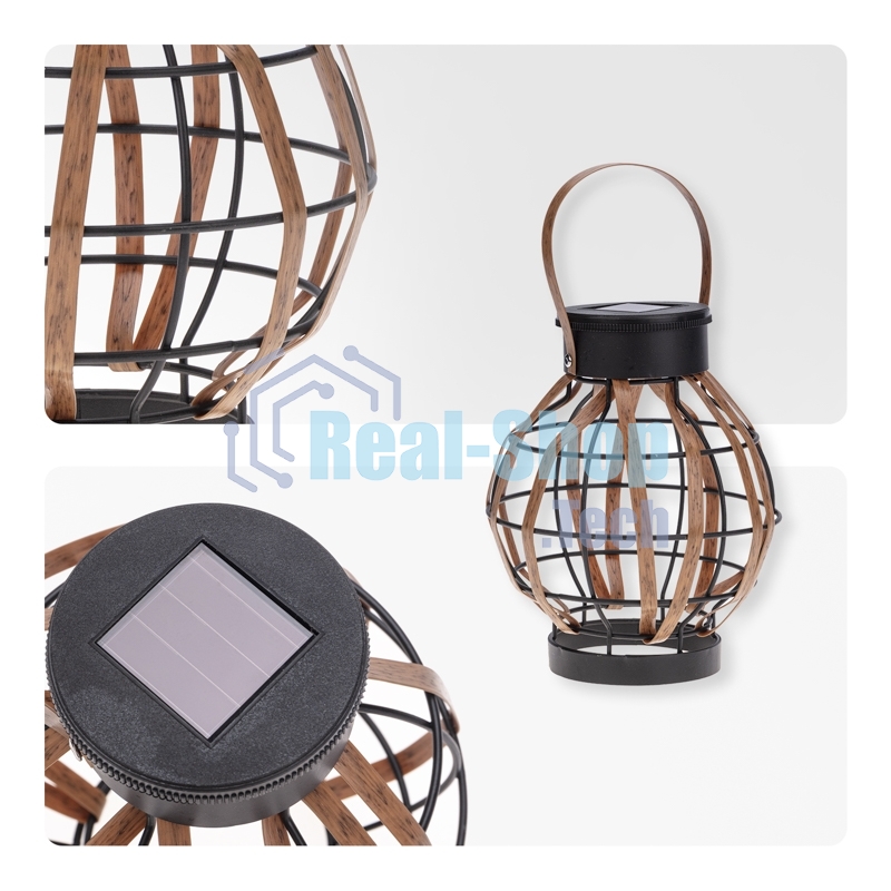 Светильник садовый Rexant Бамбук, 18см, 3000К, встроенный аккумулятор, солнечная панель, коллекция Бали