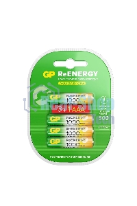 Аккумулятор GP 100AAAHC3/1RGY-2CRCB4 40/400 AAA NiMH 1000mAh (4шт) блистер