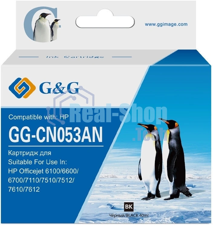 Картридж струйный G&G GG-CN053AN №932XL, черный (40мл) для HP Officejet 6100/6600/6700/7110/7510