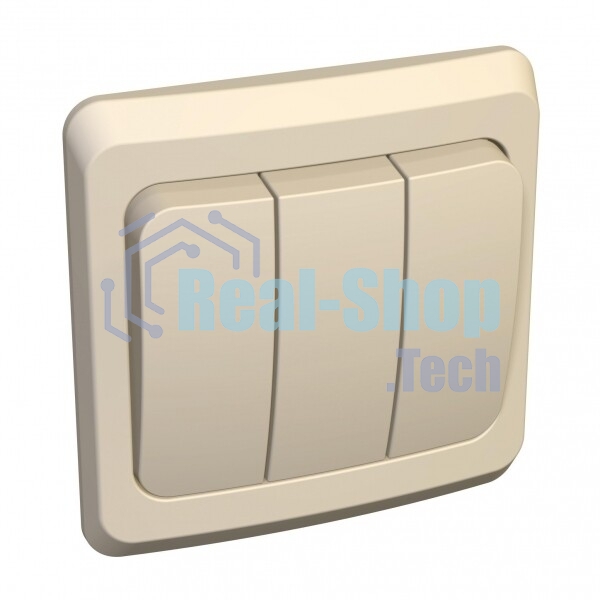 Выключатель 3-кл. СП Этюд 10А IP20 крем. SchE BC10-003K